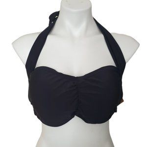 Swimsuits For All Swim Sexy Black Retro Bandeau Bikini Set New